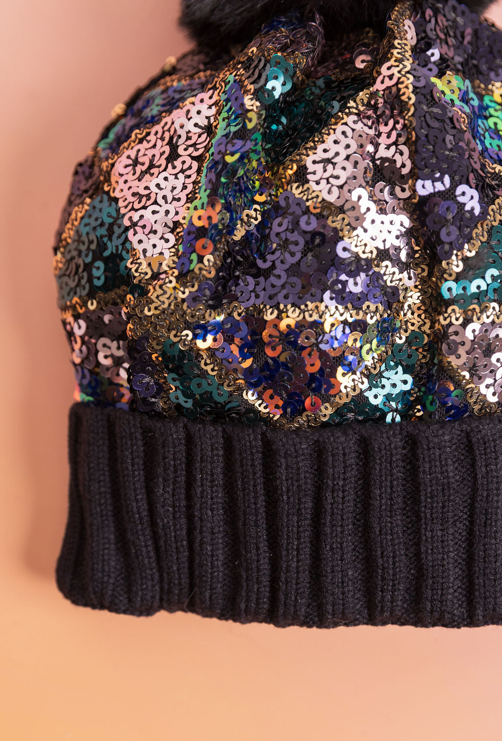 Embellished Beanie in Black