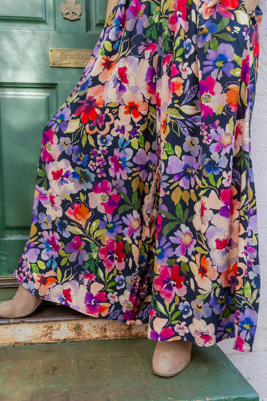 Emily 3/4 Sleeve Jumpsuit in Winter Bouquet