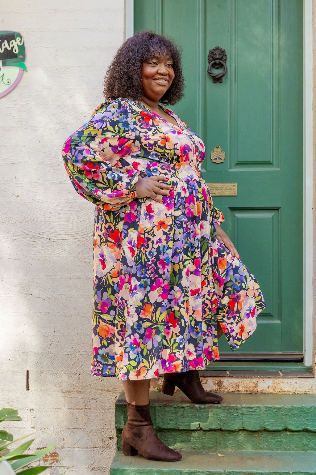 Aura Dress in Winter Bouquet