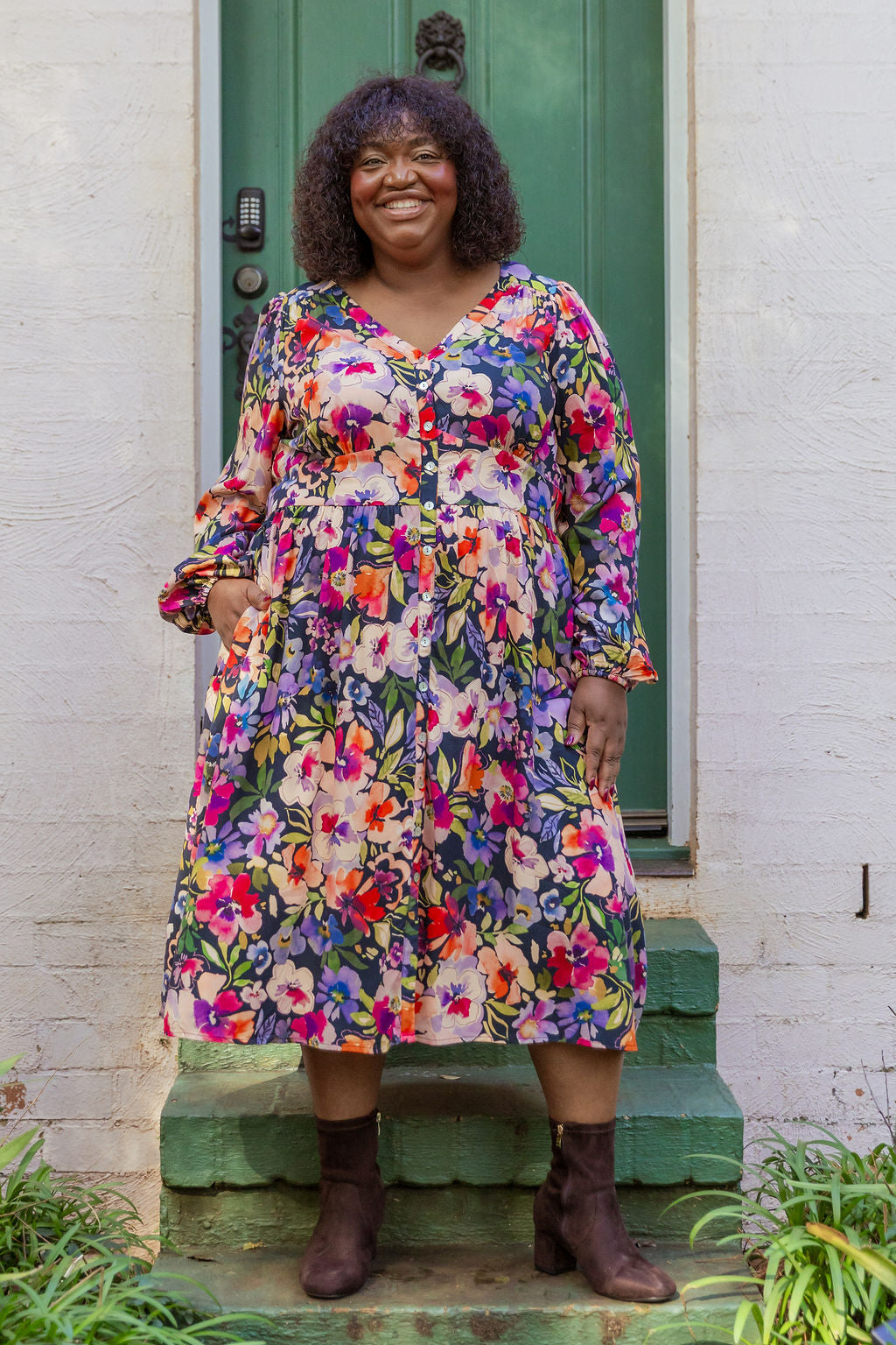 Aura Dress in Winter Bouquet