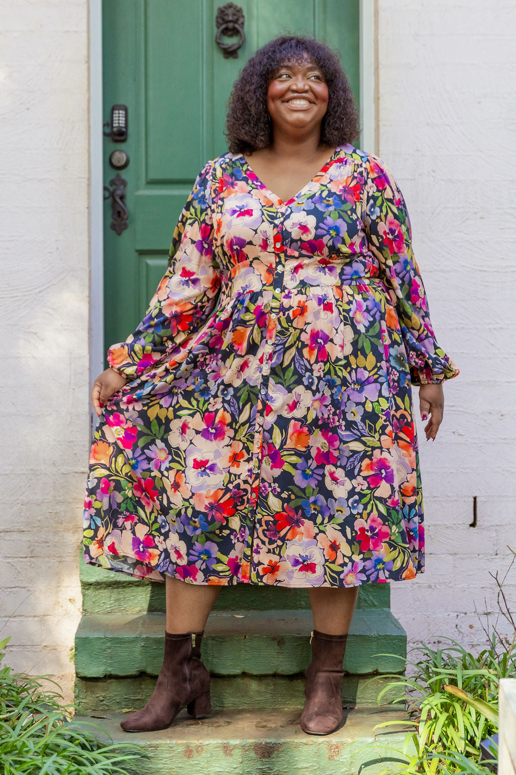 Aura Dress in Winter Bouquet