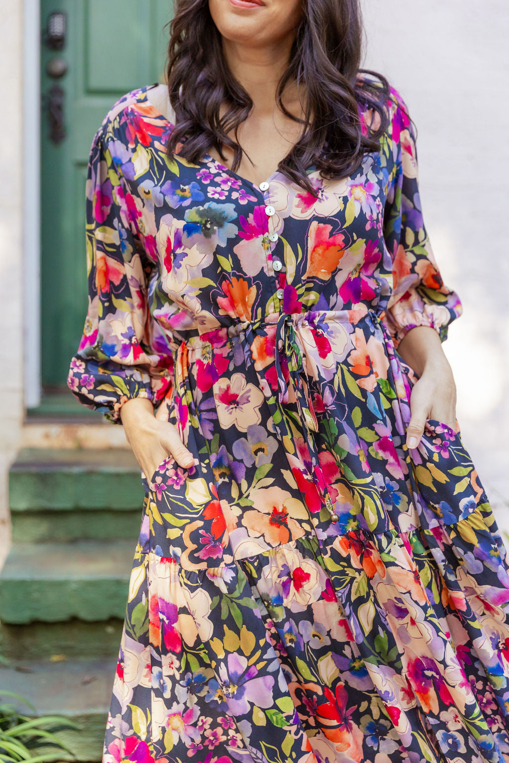 Billie Dress in Winter Bouquet