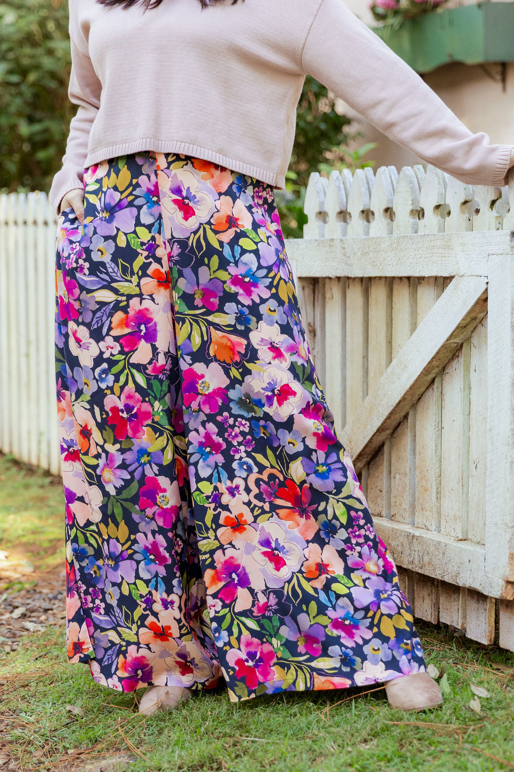 Larsa Pant in Winter Bouquet