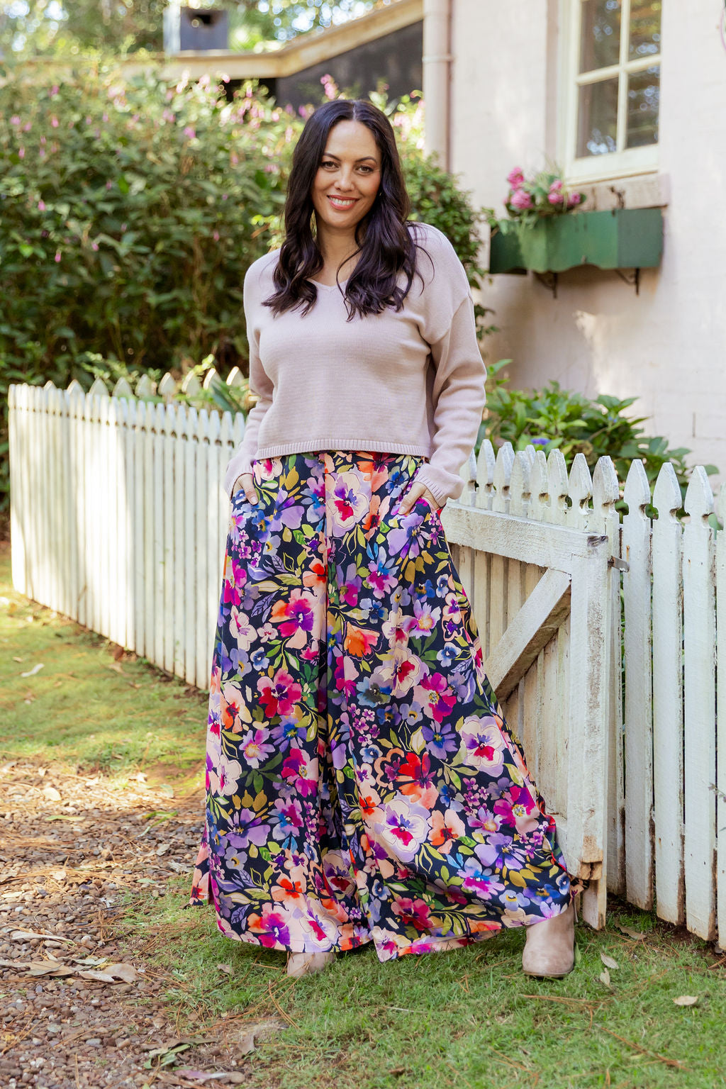Larsa Pant in Winter Bouquet