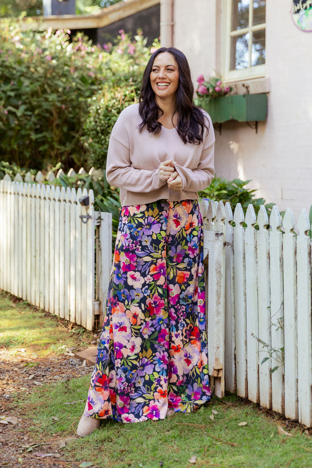 Larsa Pant in Winter Bouquet
