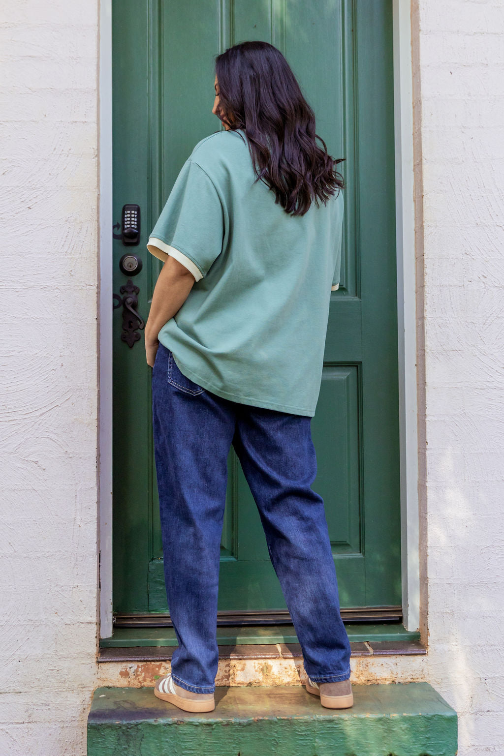 Nikita Heavyweight Cotton Tee in Sage Contrast