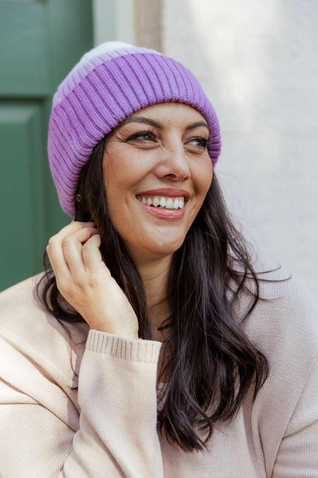 Ombre Beanie in Purple