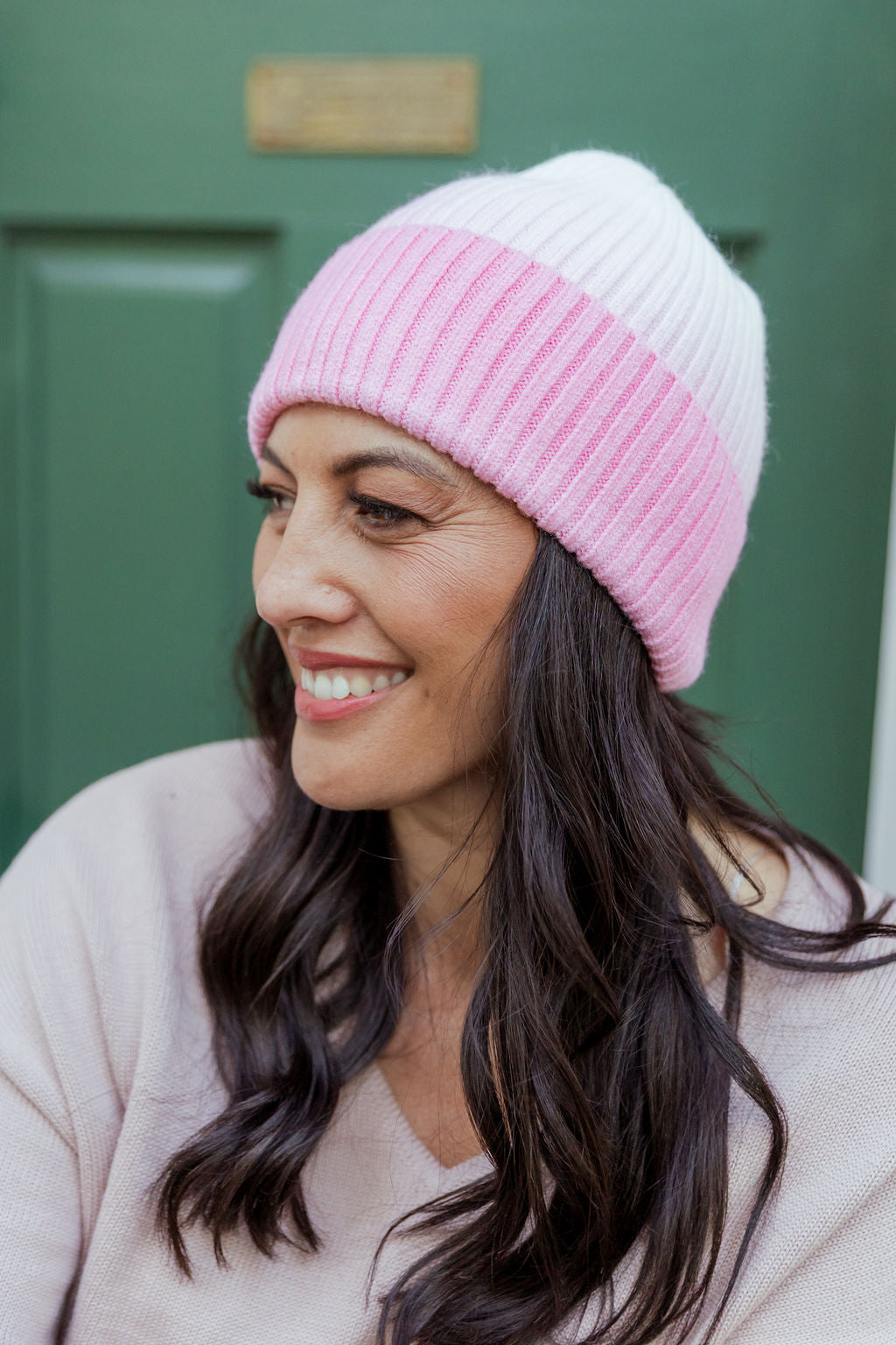 Ombre Beanie in Pink