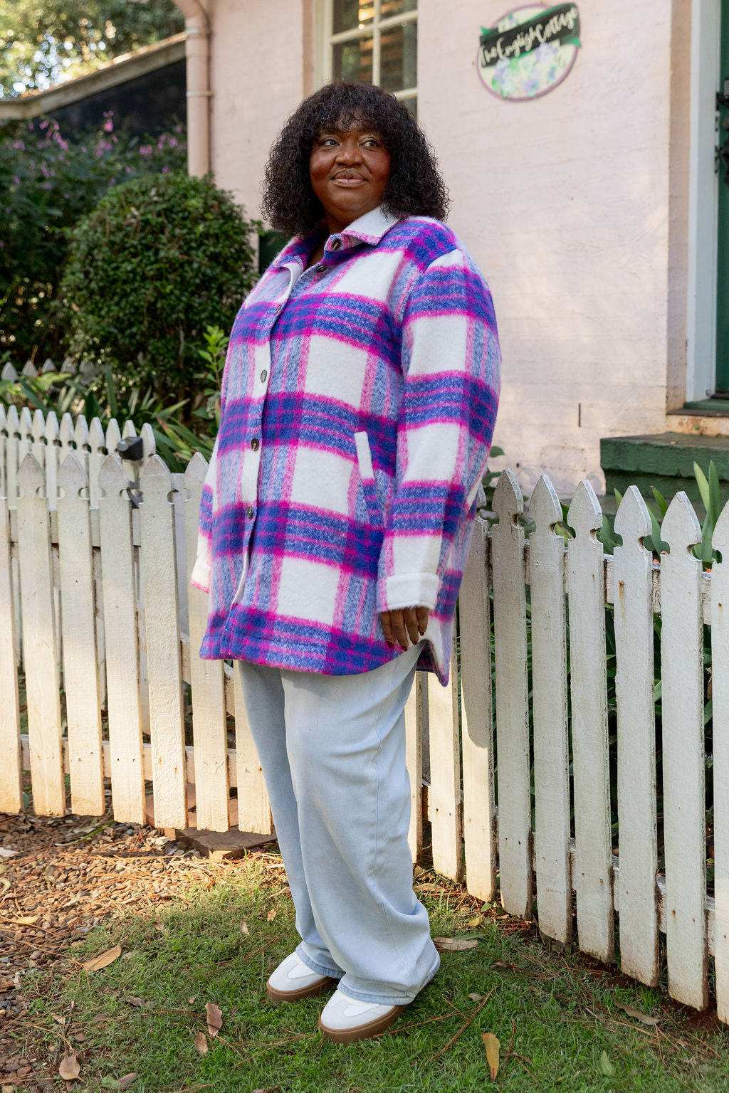 Ryan Shacket in Navy/Pink Check