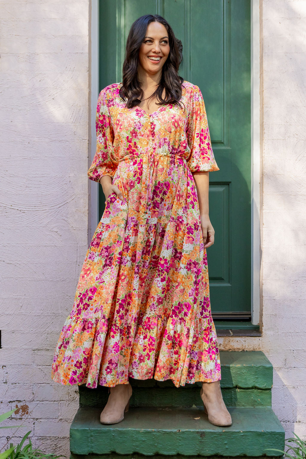 Billie Dress in Giardino Fall