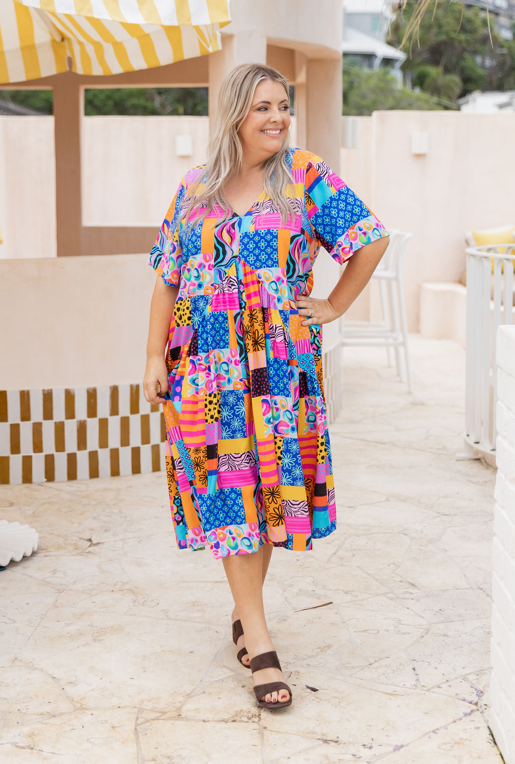 poppy patchwork maxi dress Unique Poppy Print Patchwork Maxi Dress Likemychoice