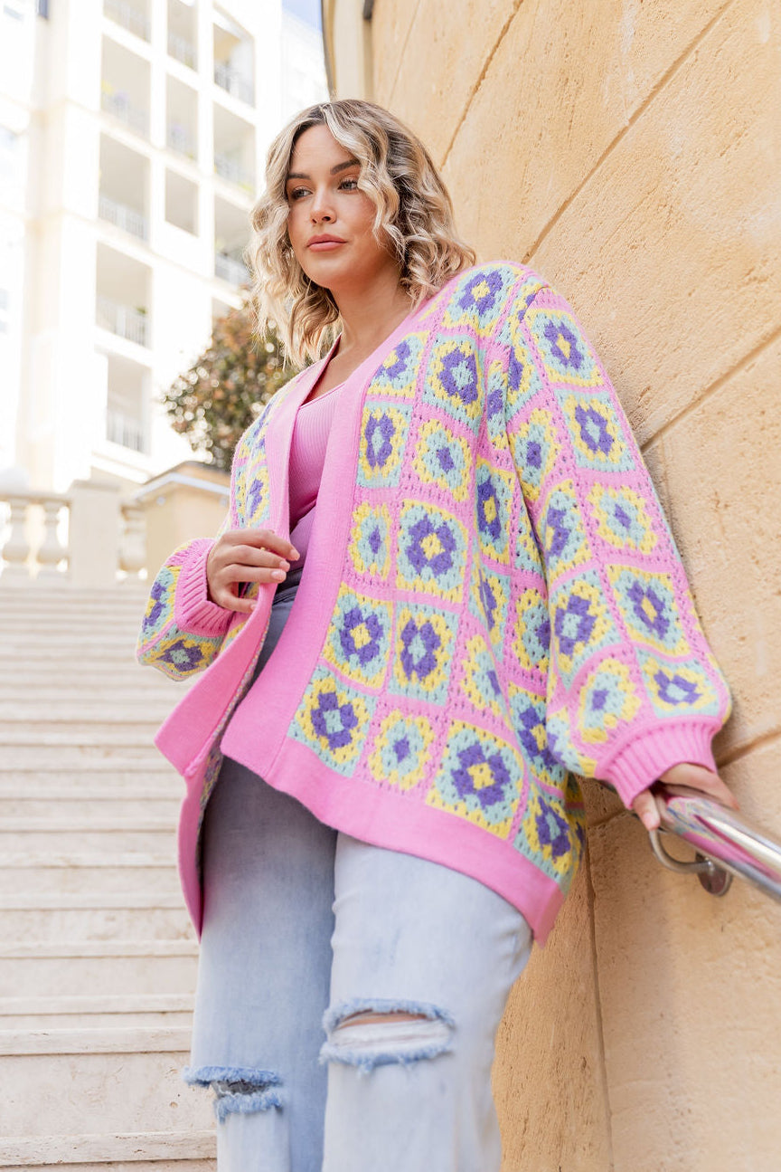 Valencia Knit Cardi in Pastel Mix