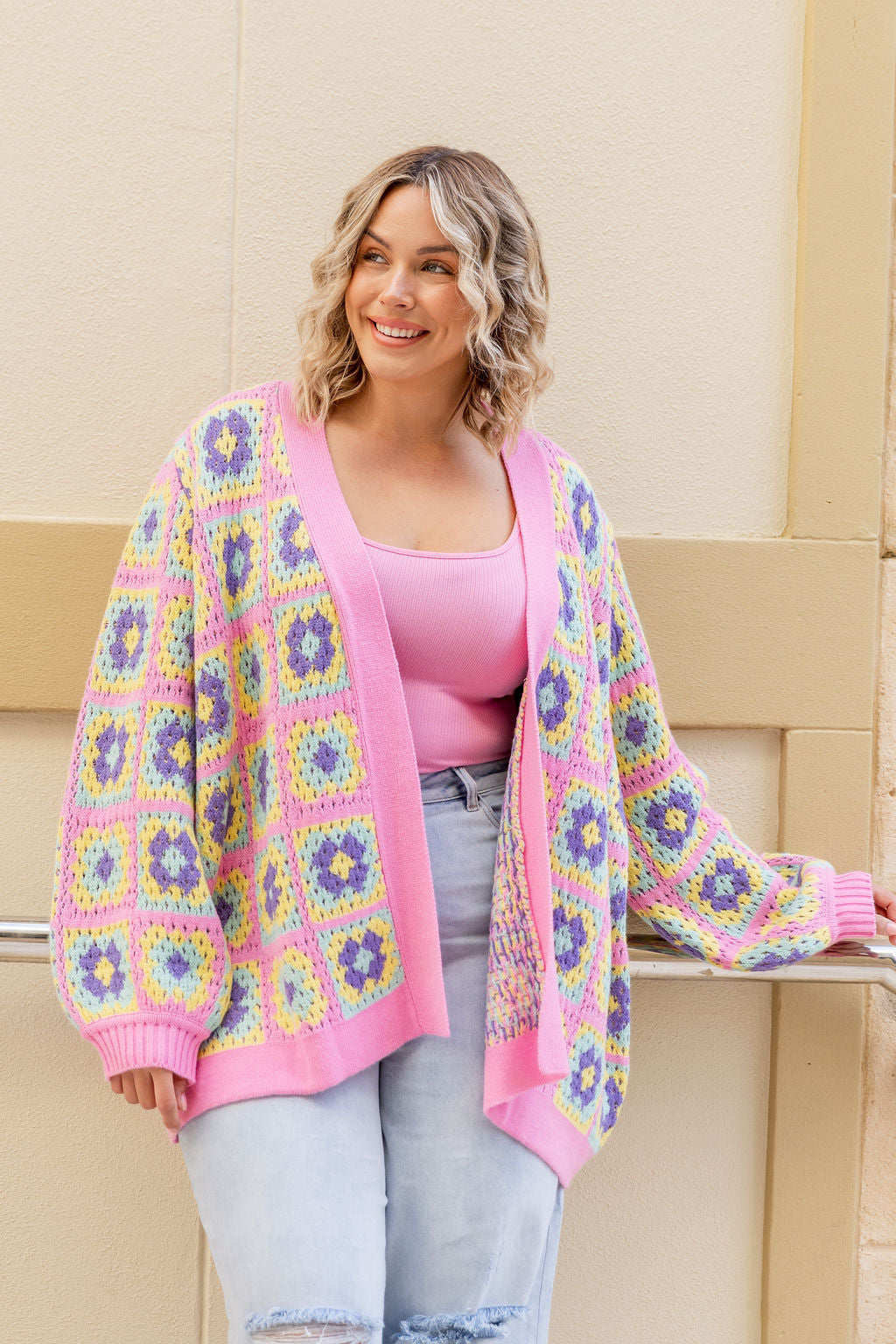 Valencia Knit Cardi in Pastel Mix