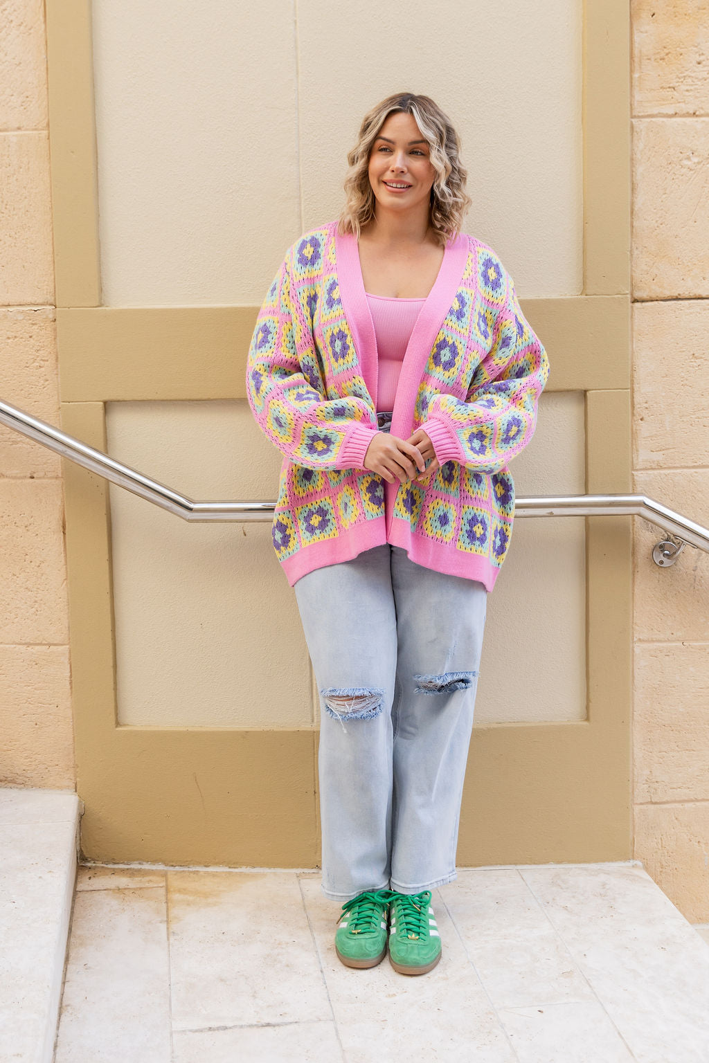 Valencia Knit Cardi in Pastel Mix