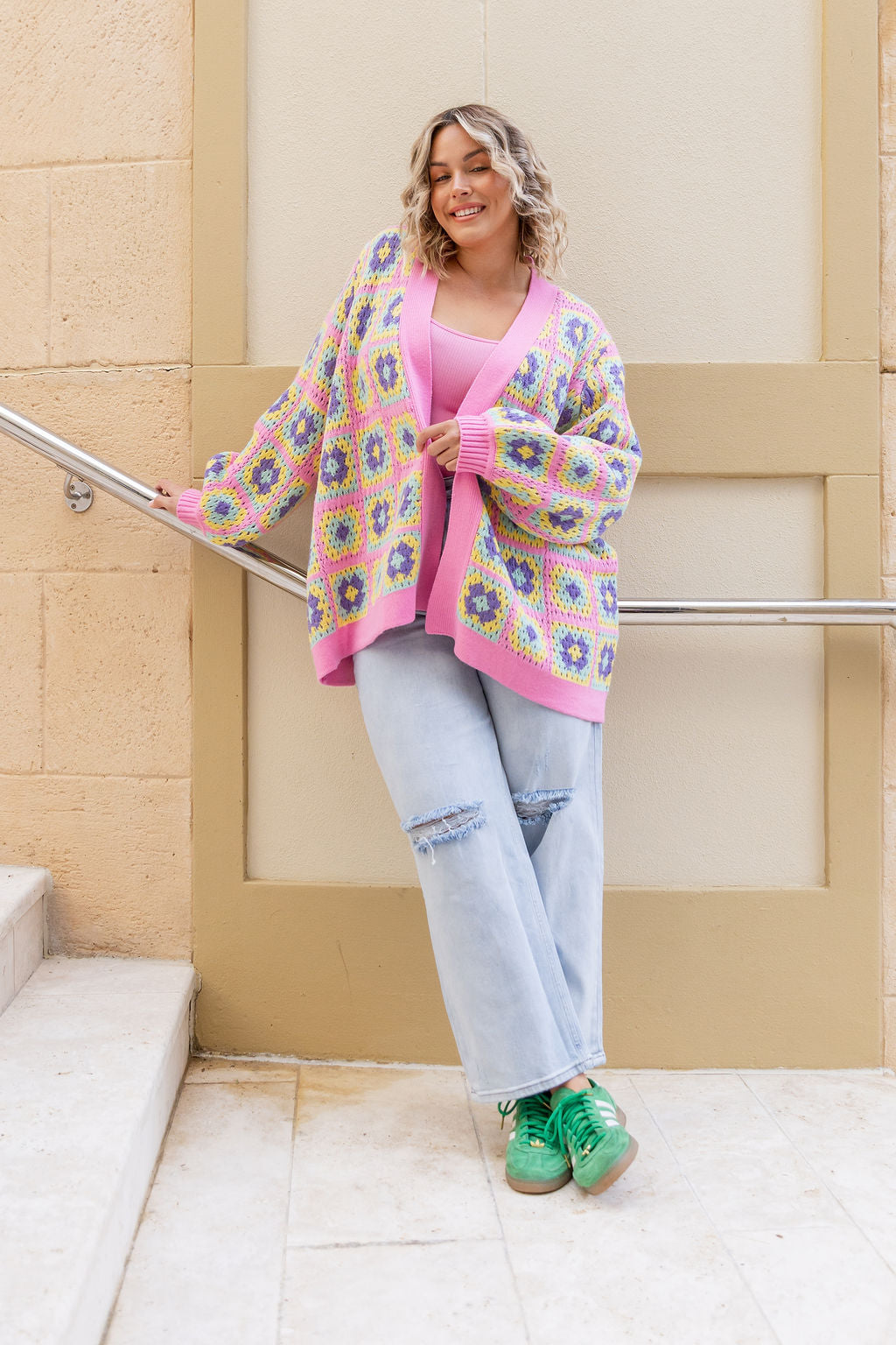 Valencia Knit Cardi in Pastel Mix