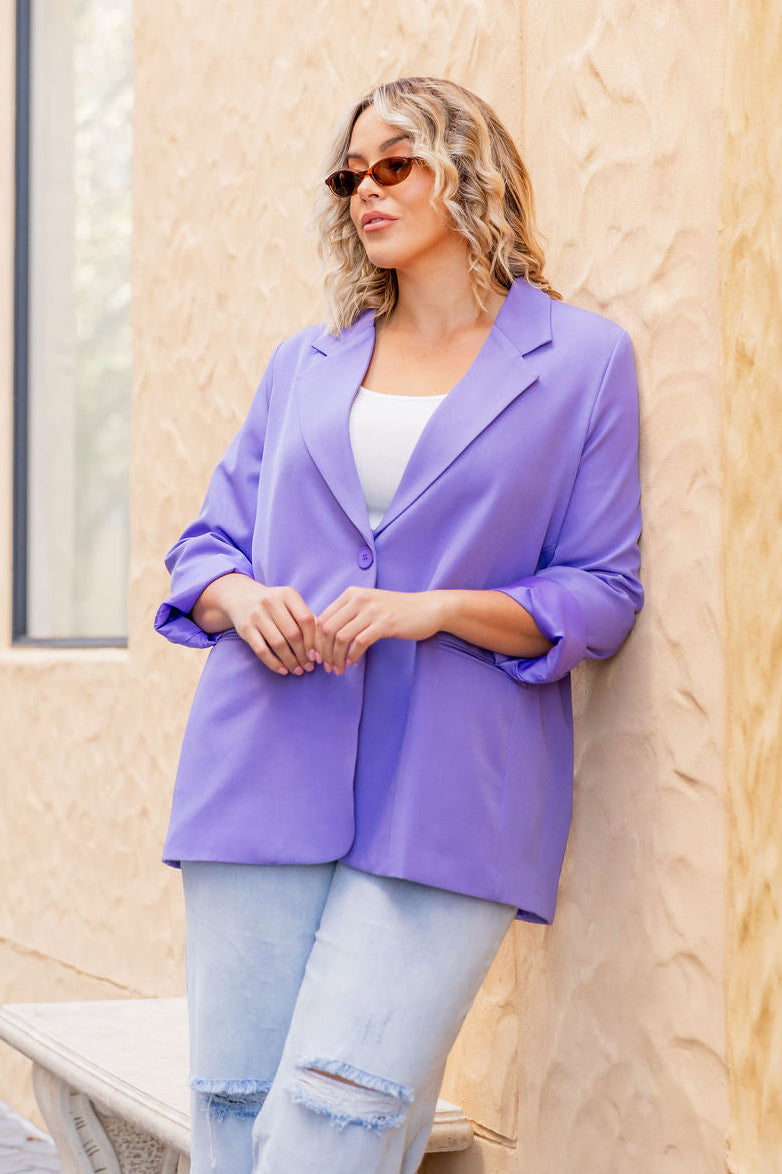 Celine Blazer in Purple