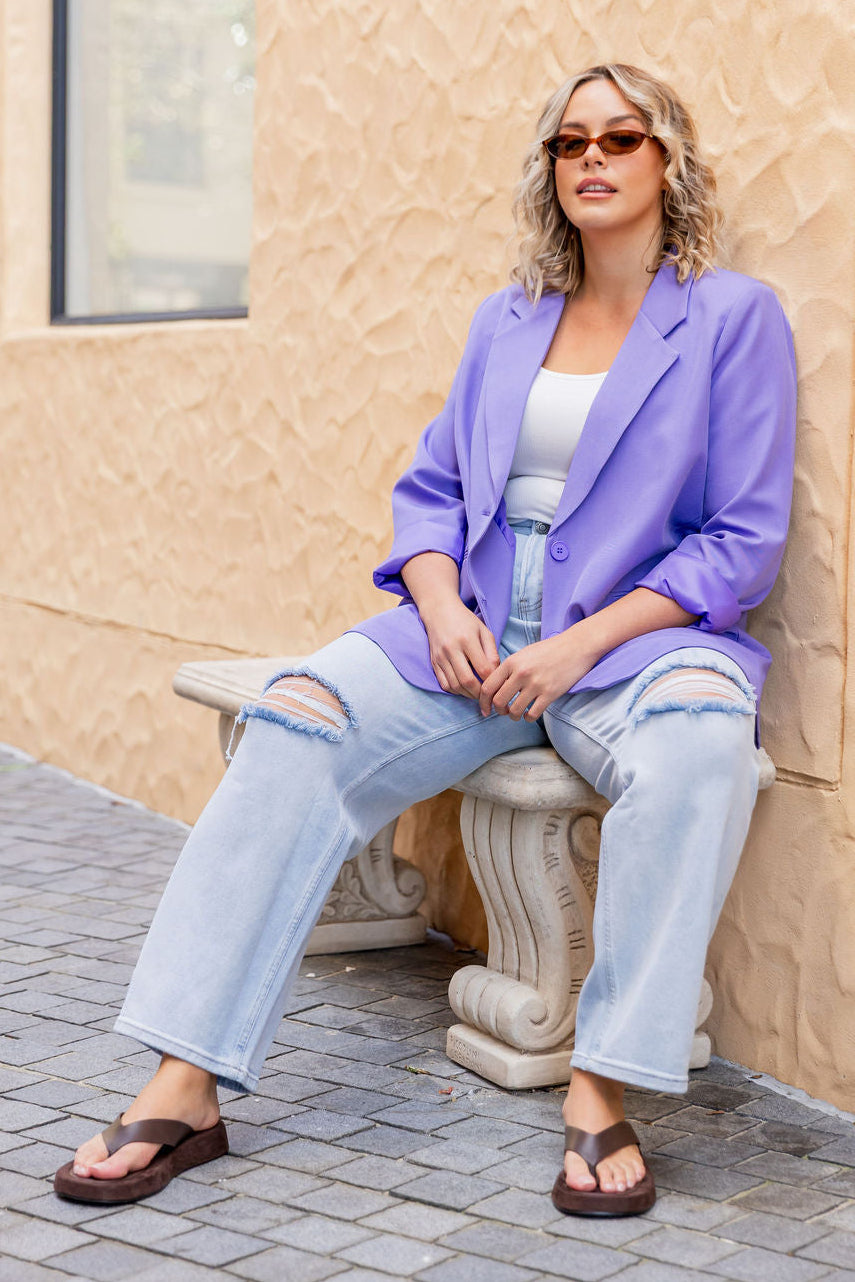 Celine Blazer in Purple