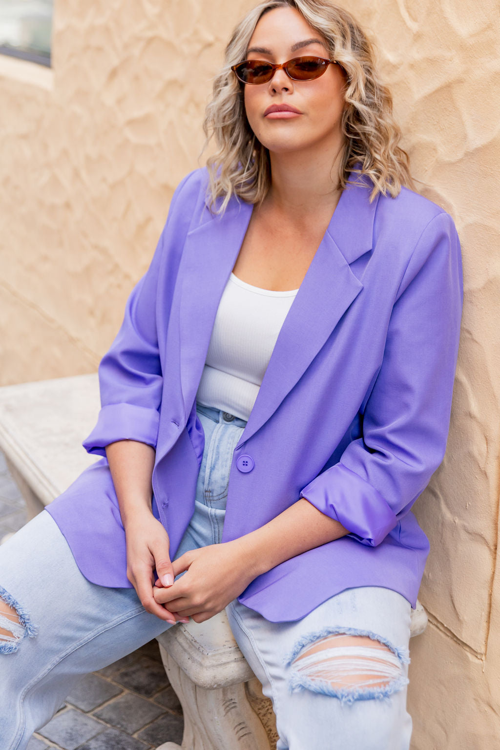 Celine Blazer in Purple
