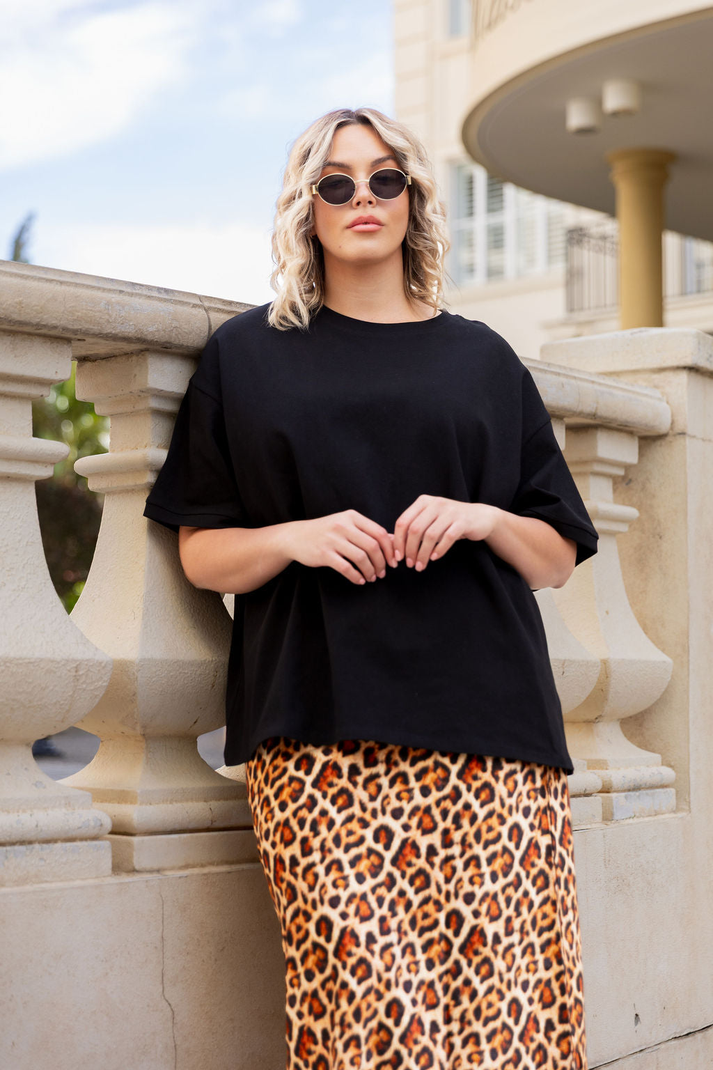 Nikita Heavyweight Cotton Tee in Black