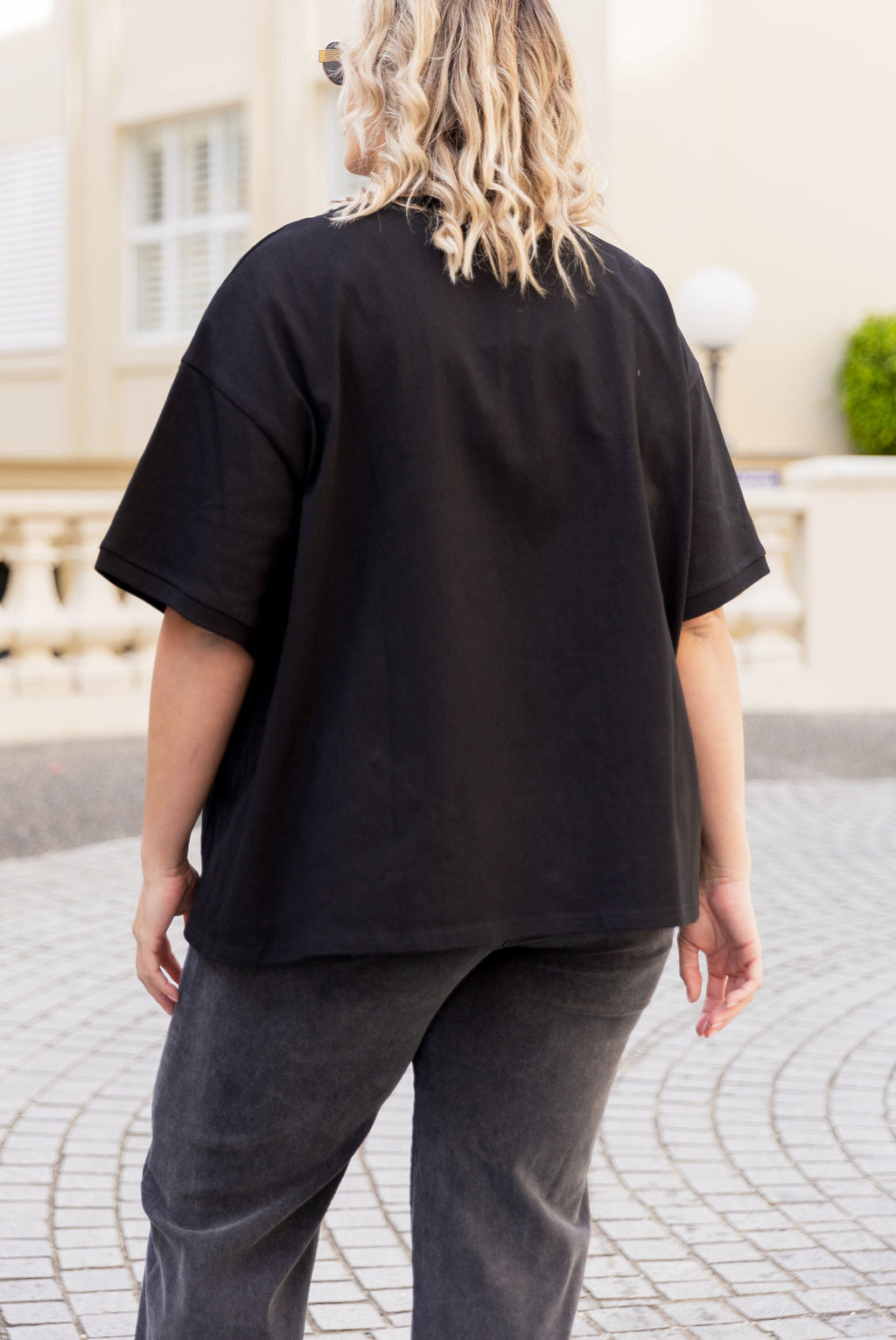 Nikita Heavyweight Cotton Tee in Black