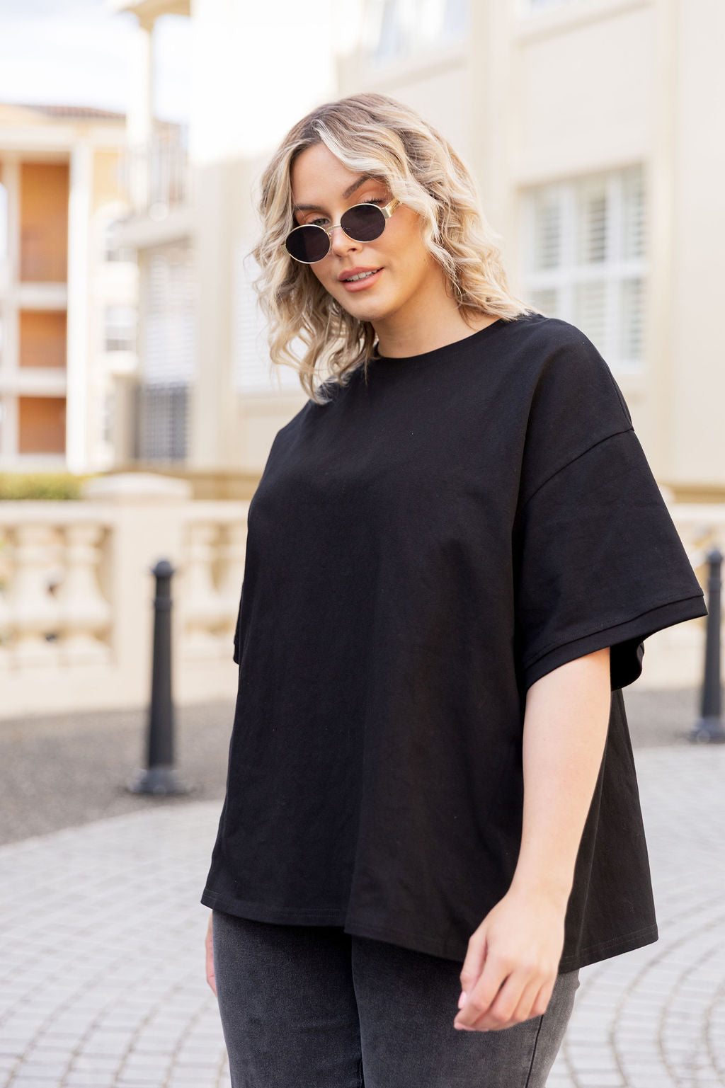 Nikita Heavyweight Cotton Tee in Black