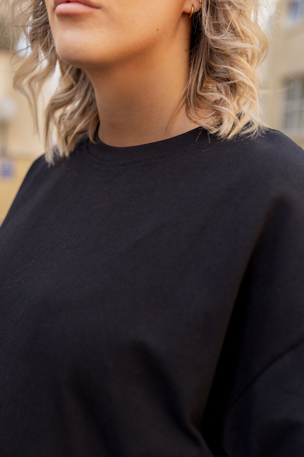 Nikita Heavyweight Cotton Tee in Black