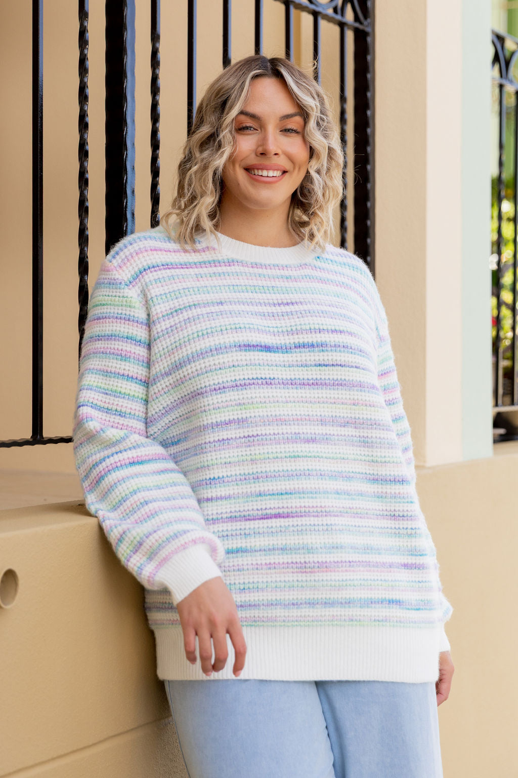 Madrid Knit in Pastel Stripes Mix
