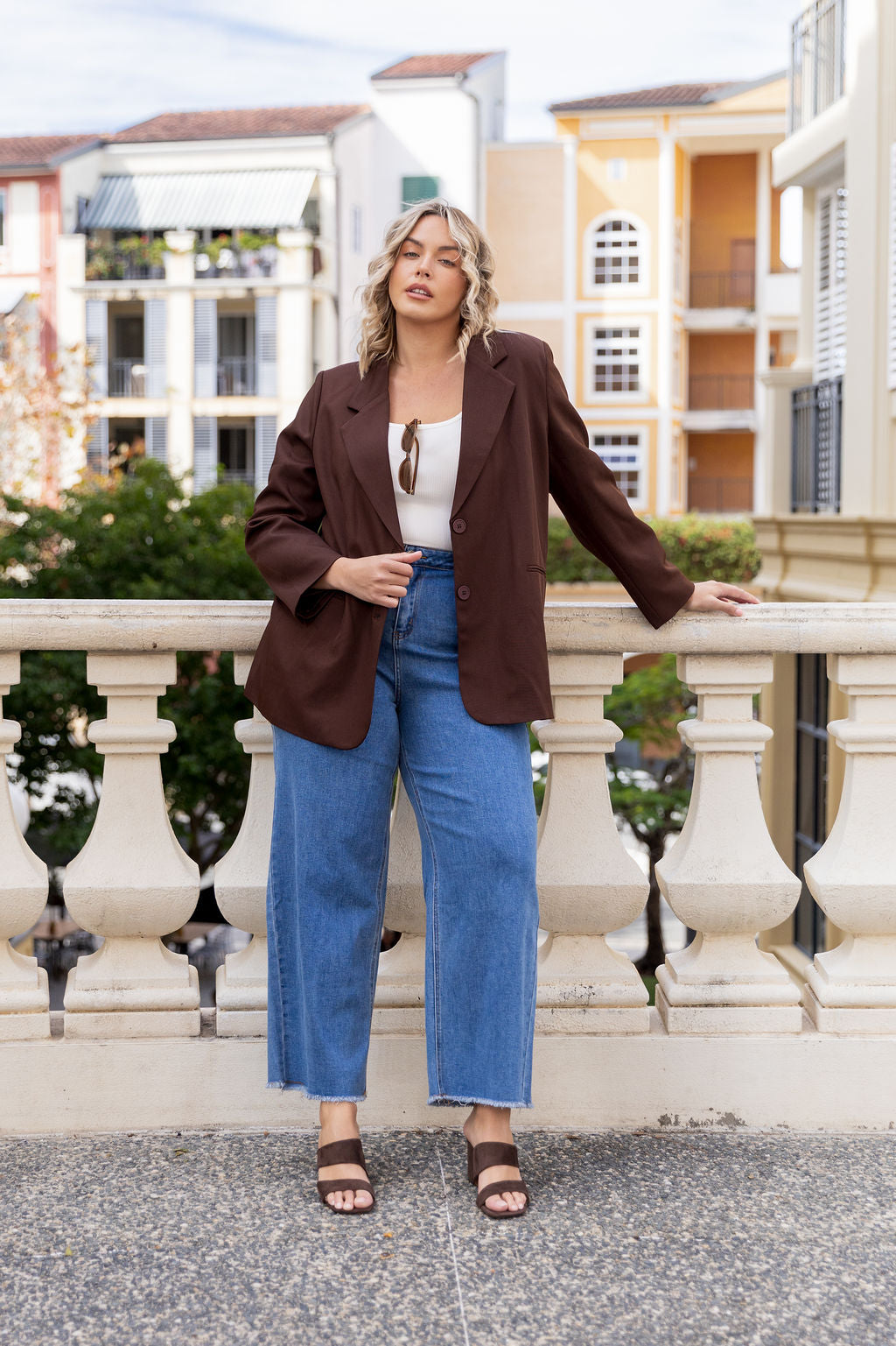 Celine Blazer in Chocolate