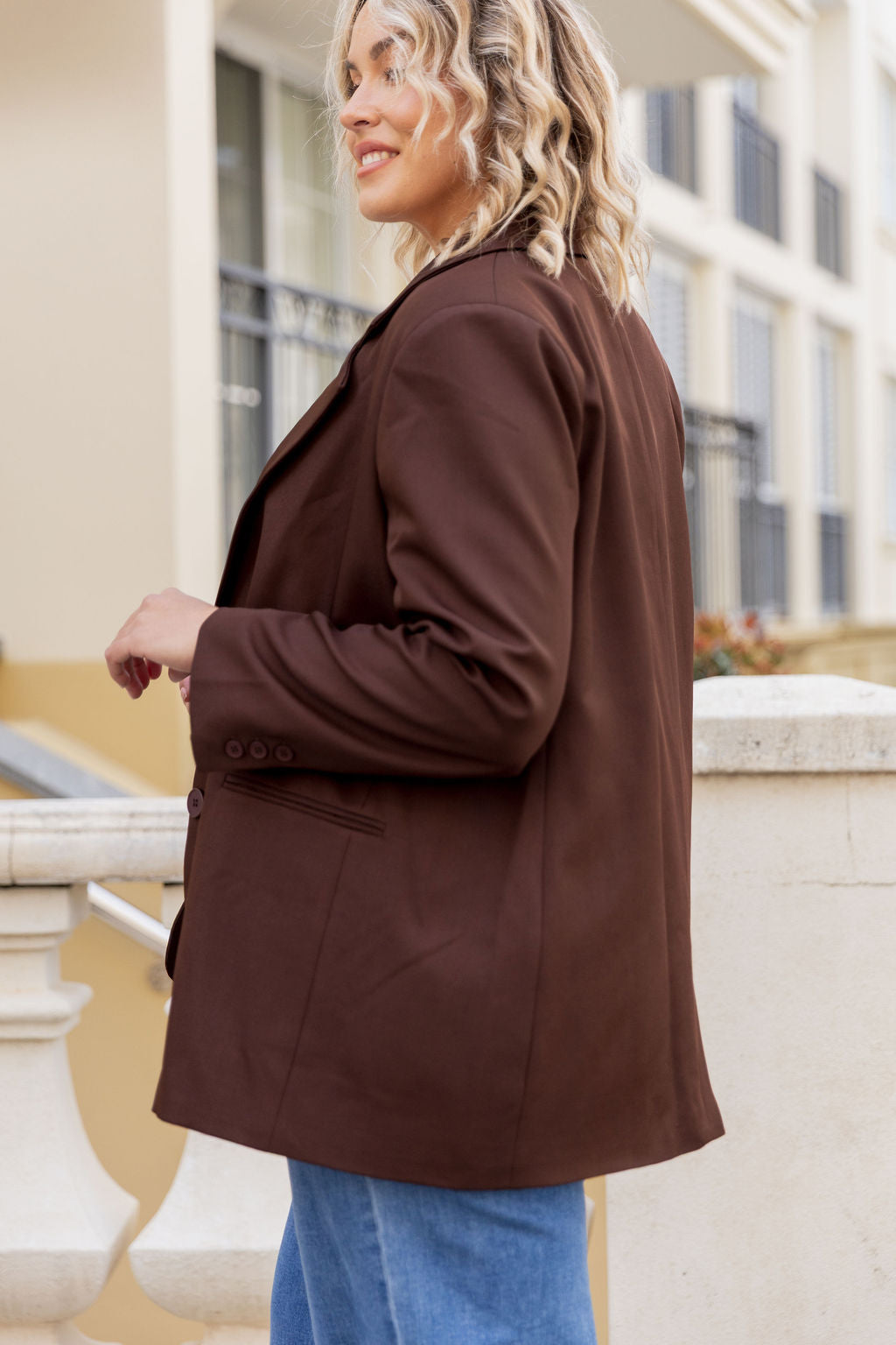 Celine Blazer in Chocolate