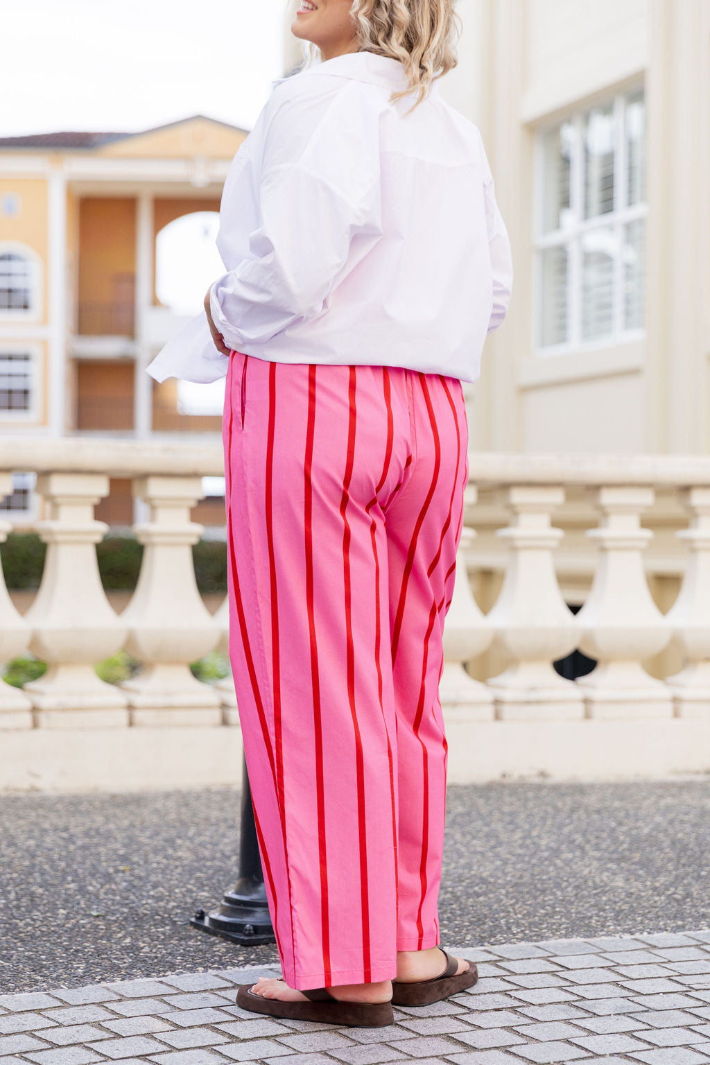 Jaimie Pants in Disco Stripes Pink
