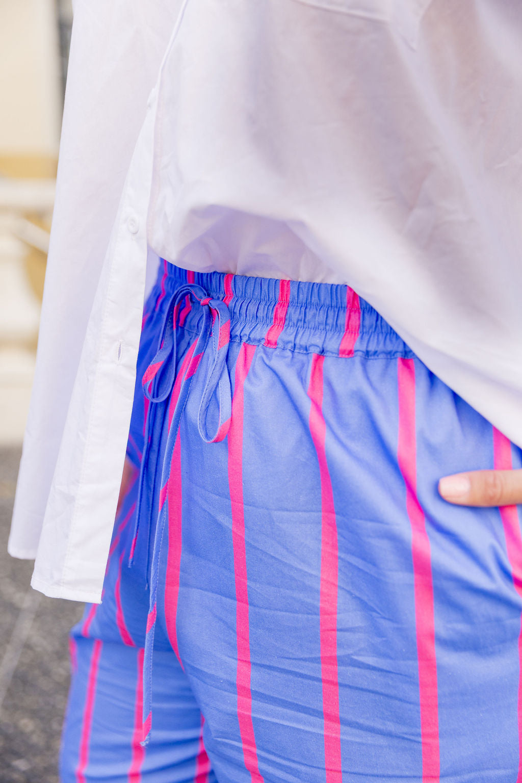 Jaimie Pants in Disco Stripes Blue