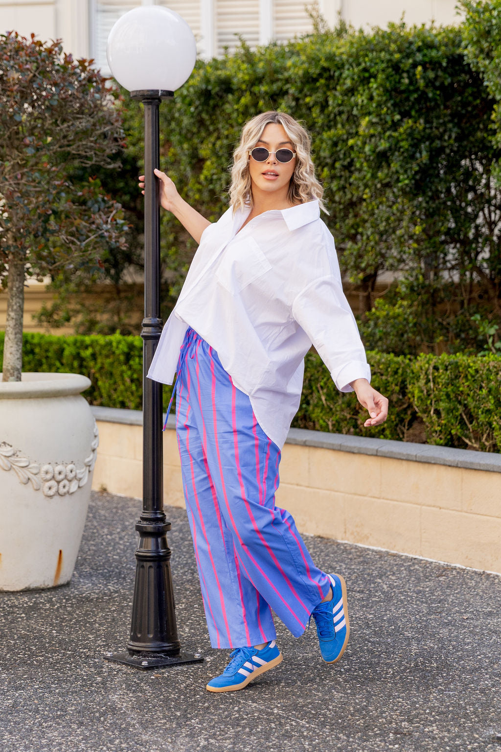 Jaimie Pants in Disco Stripes Blue