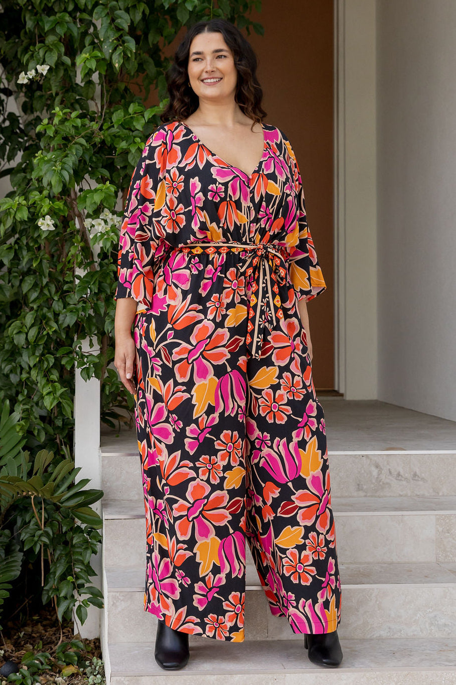 Polly Jumpsuit in Winter Botanica