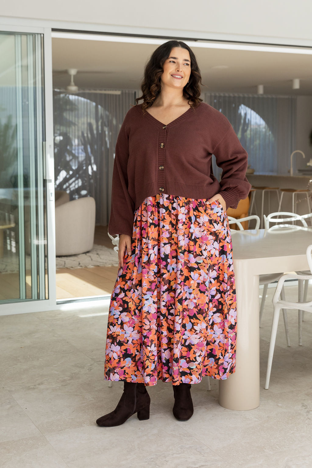 Amelia Maxi Dress in Dusk Floral