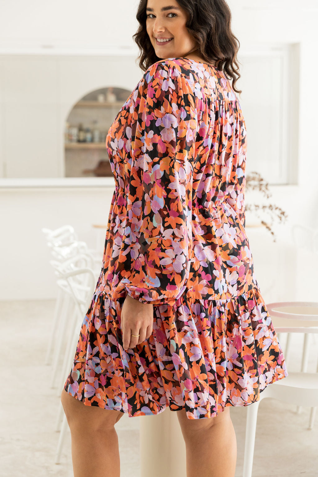 Esmae Long Sleeve Dress in Dusk Floral
