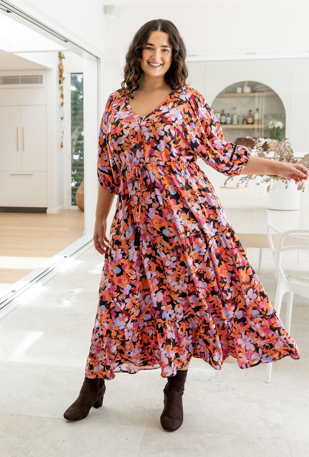 Addison Dress in Dusk Floral