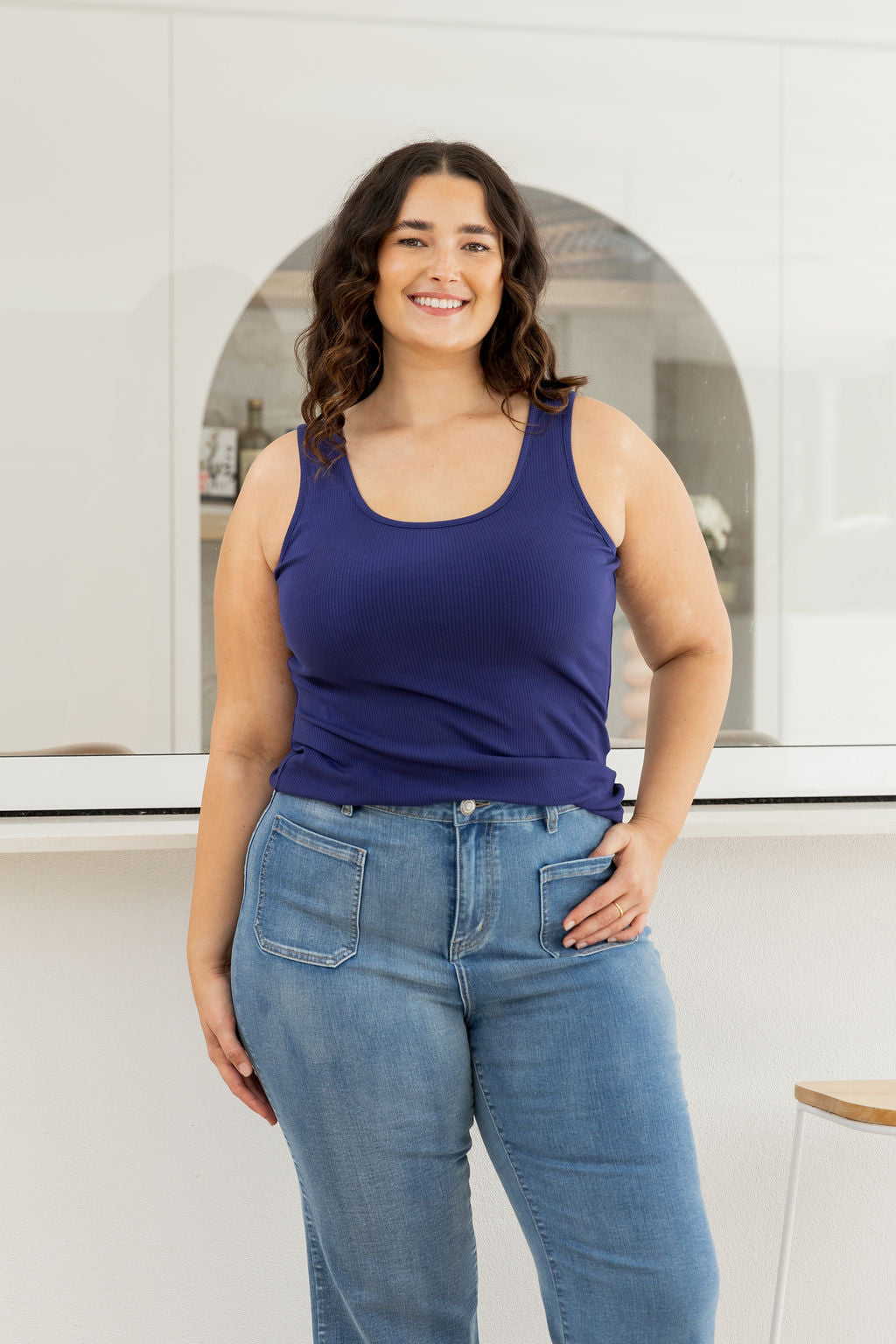 Billi Tank in Navy