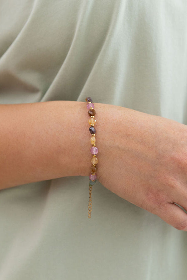 Multi Stone Beaded Bracelet - Multi