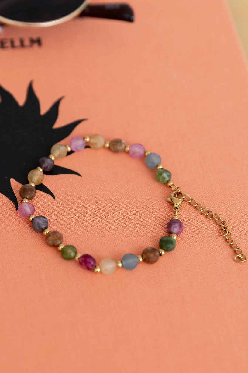 Multi Stone Beaded Bracelet - Multi
