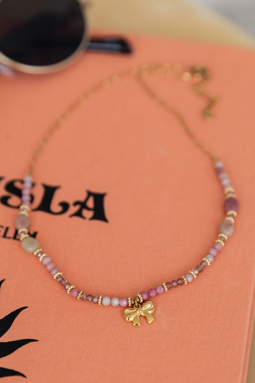 Beaded +  Pendant Chain Necklace - Multi