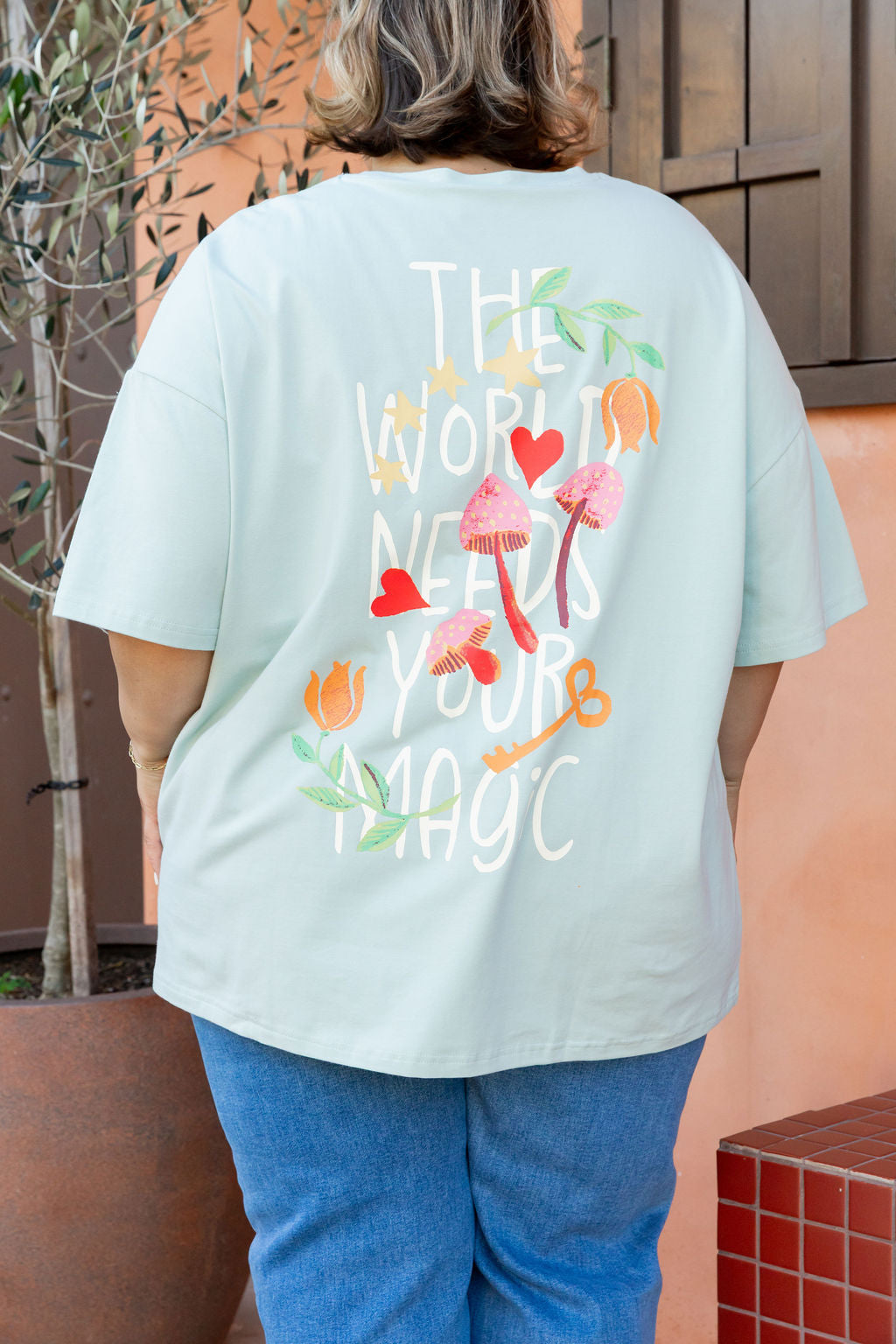 Alfie Oversized Tee in Magic/Sage