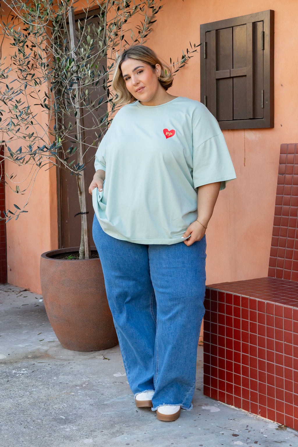 Alfie Oversized Tee in Magic/Sage