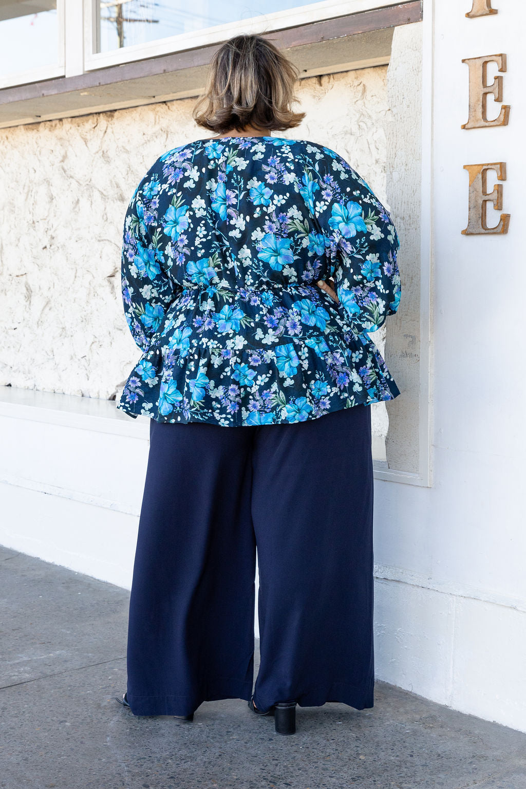 Brooklyn Top in Indigo Blooms