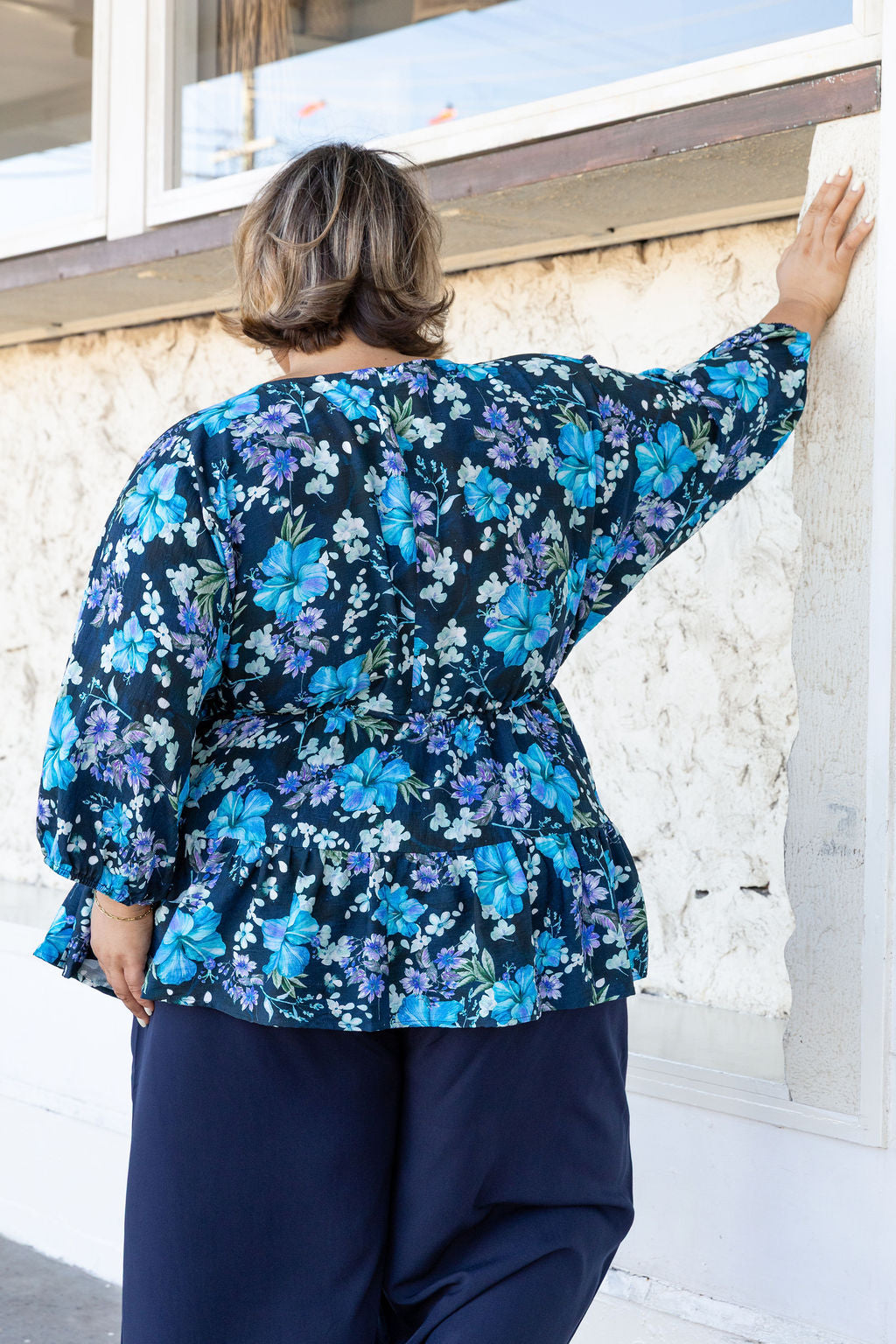Brooklyn Top in Indigo Blooms