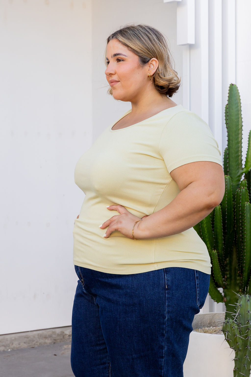 Billi Rib Tee in Pistachio