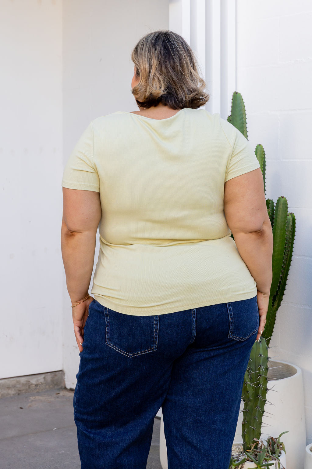 Billi Rib Tee in Pistachio