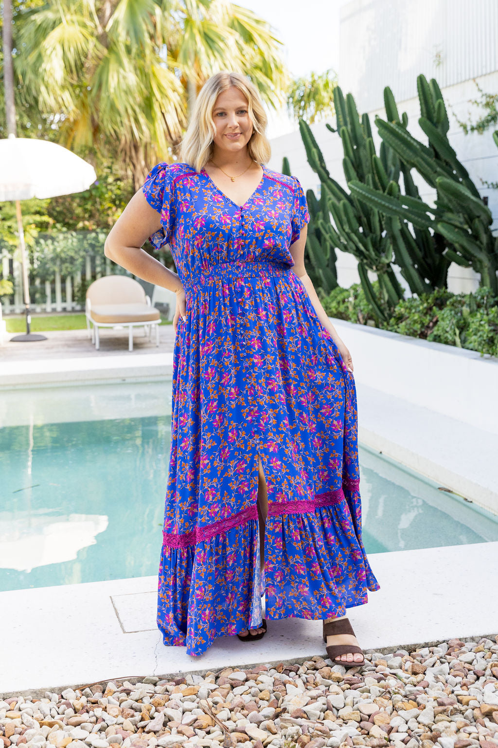 Stace Maxi Dress in Winter Blooms – Proud Poppy Clothing