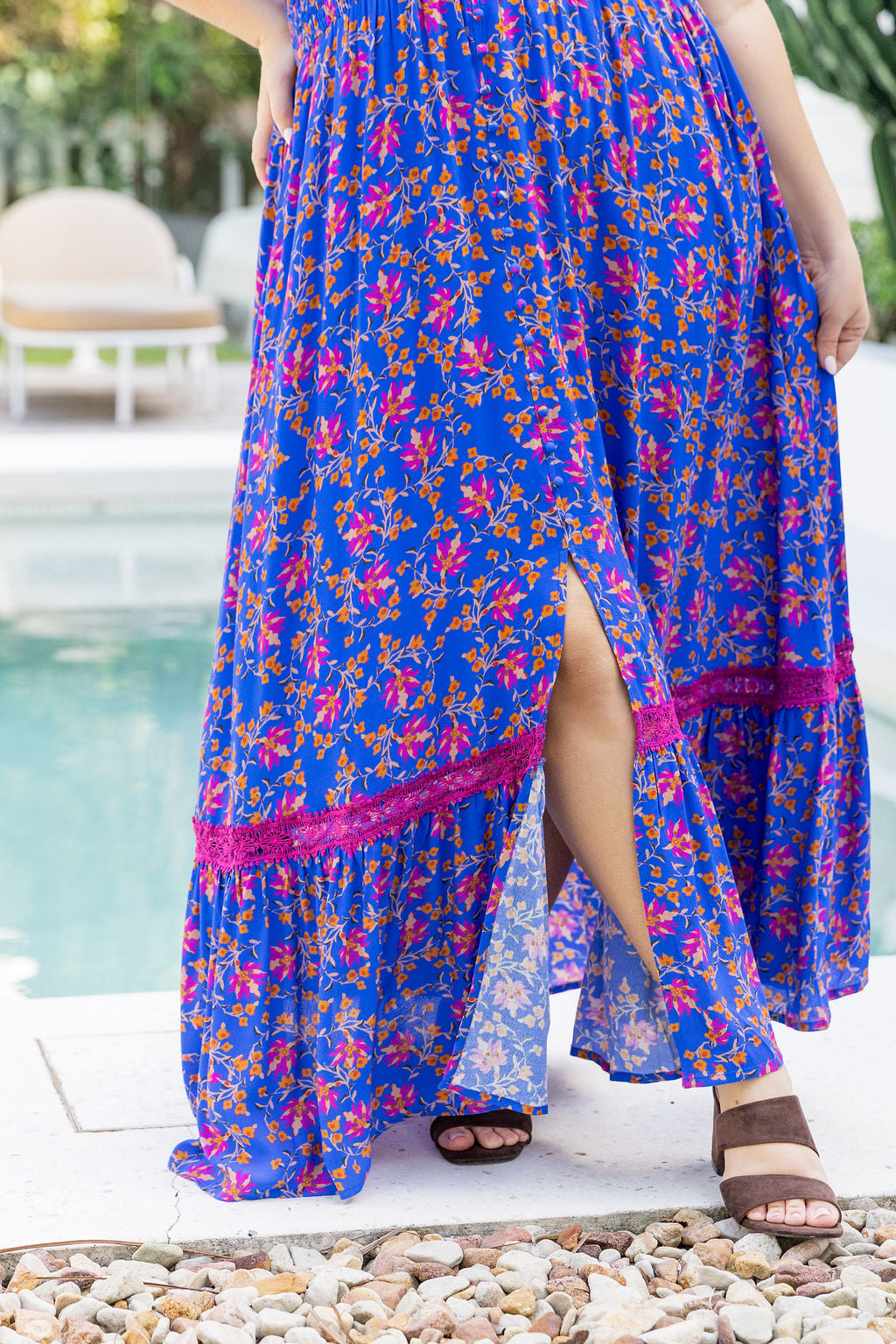 Stace Maxi Dress in Winter Blooms