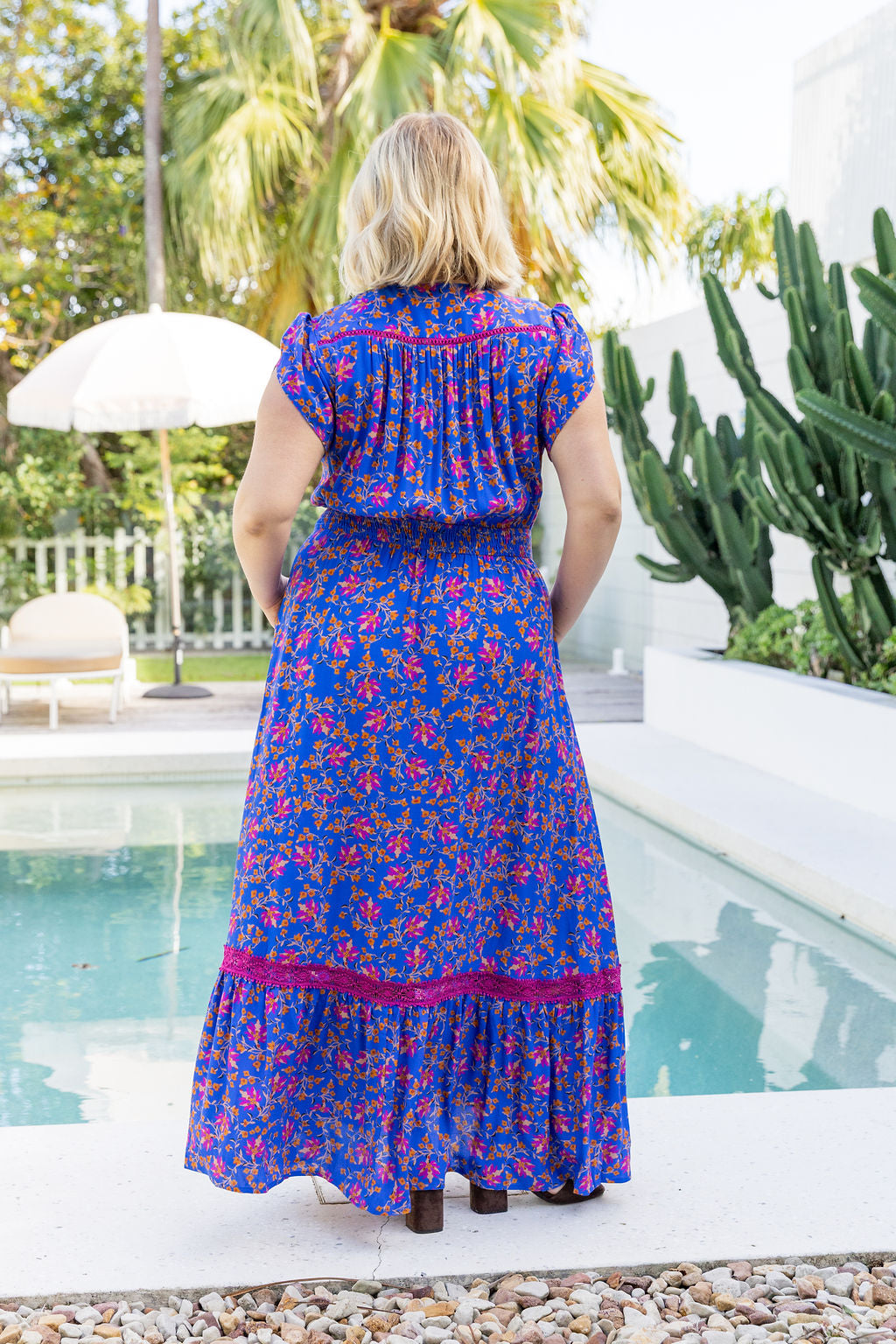 Stace Maxi Dress in Winter Blooms