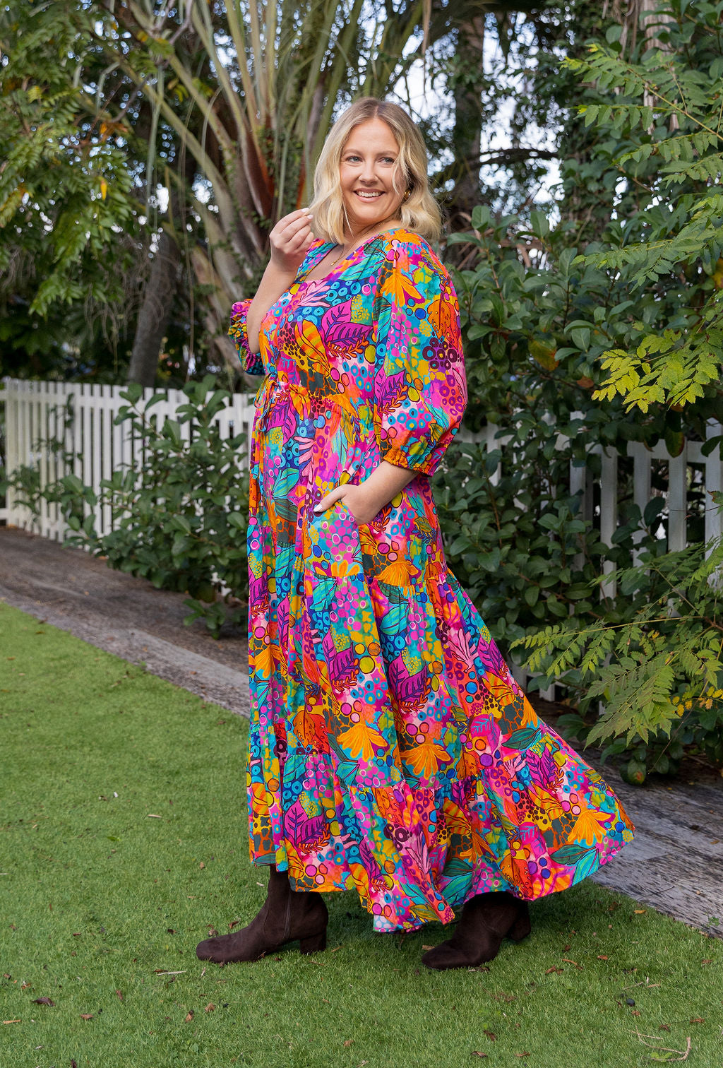Billie Maxi Dress in Jungle Bungle by Kasey Rainbow